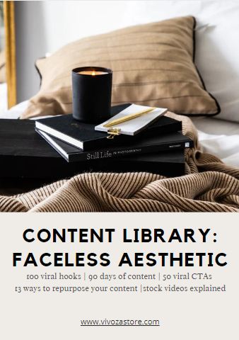 Content Library: Faceless aesthetic